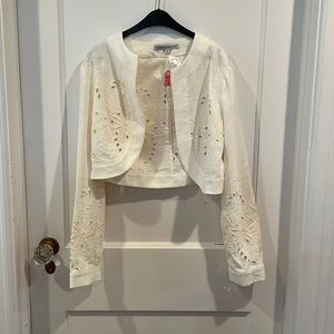 NWT Donna Degnan embroidered jacket